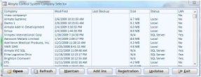 Almyta Inventory Control, Company Selector