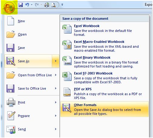 Saving Excel file in CSV format