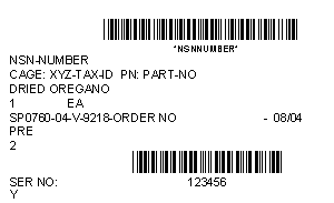 Unit Container Labels (UCL)