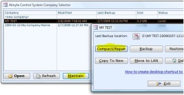 Compacting dati di inventario del software files