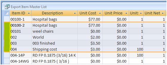 Selecting unos datos rows