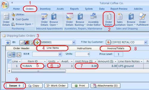 Inventory port Order